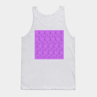 Purple Lilac Bunny Rabbits Tank Top